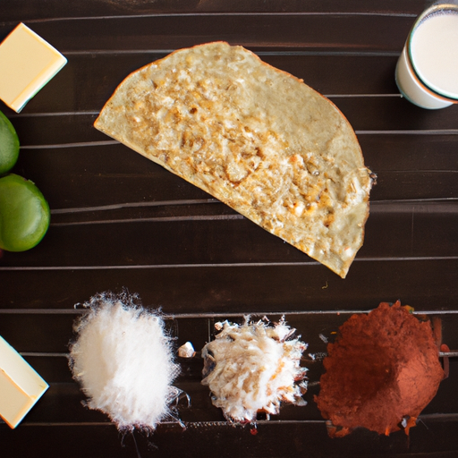 Fresh ingredients for making a cheesy gordita crunch